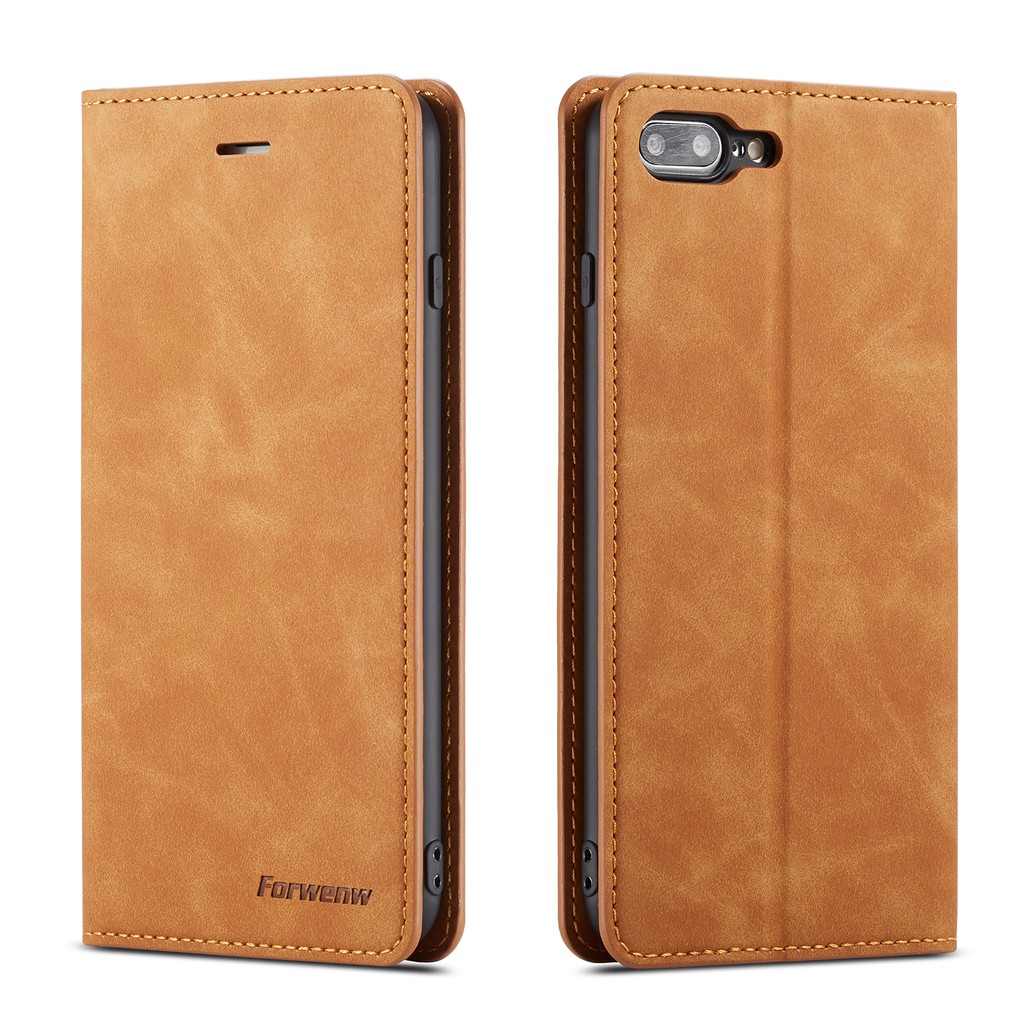 Bao da điện thoại màu trơn đơn giản cho iPhone 6 6s 7 8G Plus X Xs Max XR | BigBuy360 - bigbuy360.vn