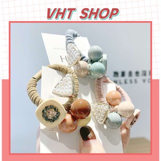 Dây buộc tóc nữ, dây cột tóc chun buộc tóc đính đá sang chảnh Hàn Quốc P115 - VHT SHOP