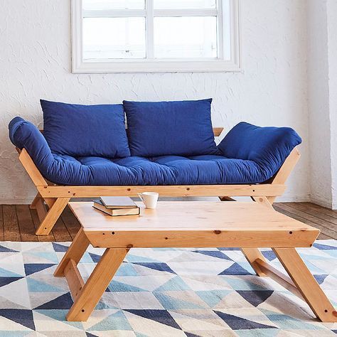 Ghế Sofa Simple, Gỗ thông tự nhiên, Vân gỗ đẹp, Kiểu dáng đơn giản, 2 tư thế, tiện nghi bất ngờ