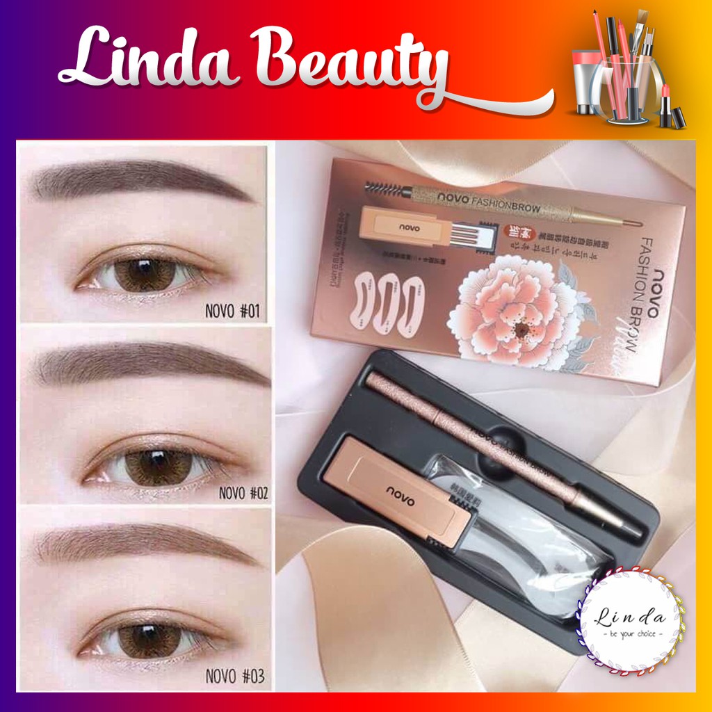 Bộ mày định hình Nova fashion brow chống nước tiện dụng | BigBuy360 - bigbuy360.vn