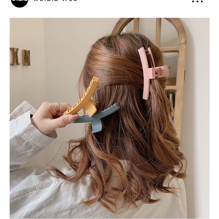 Kẹp tóc bằng nhựa acrylic nhám thanh lịch cho nữ