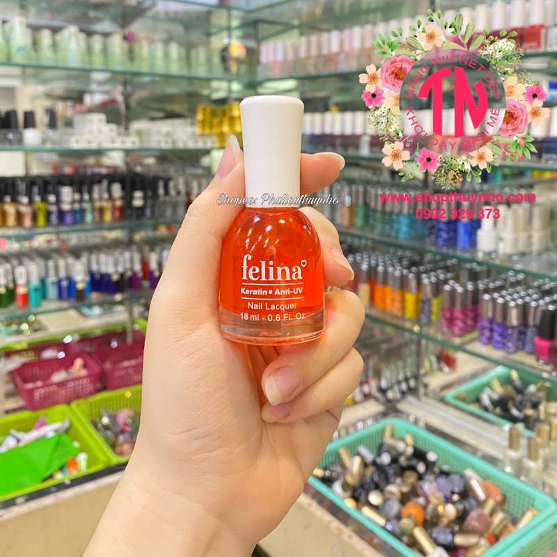 Sơn bóng móng tay ánh đỏ cao cấp Felina - 18ml