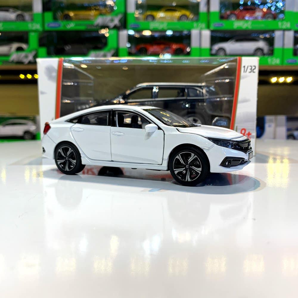 Mô hình xe ô tô Honda Civic 2019 tỉ lệ 1:32 màu trắng