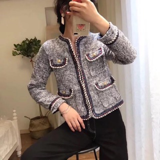 ORDER - Áo dạ tweed ZARA tqxk - CLIP CHỦ SHOP MẶC