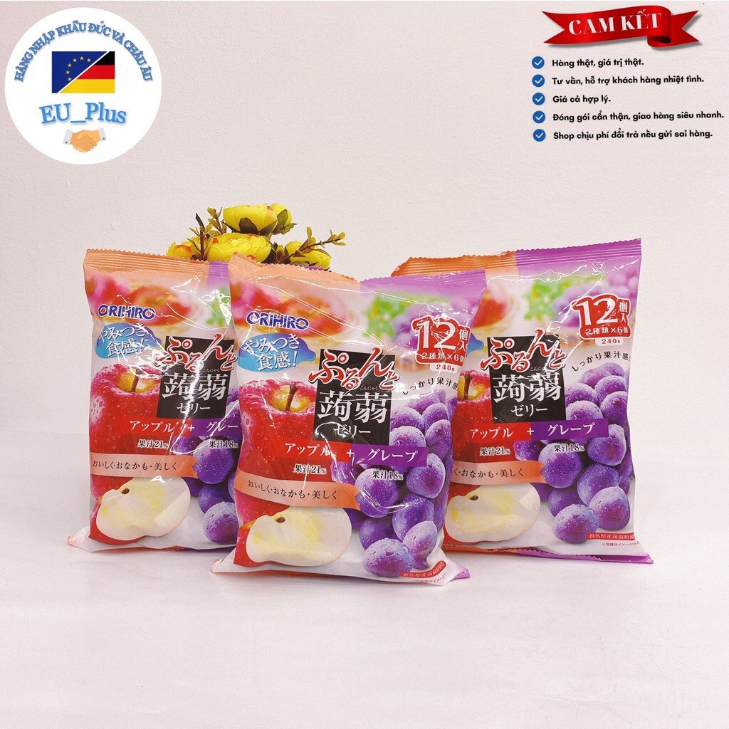 Thạch gói Nhật Orihiro 216g - vị trái cây