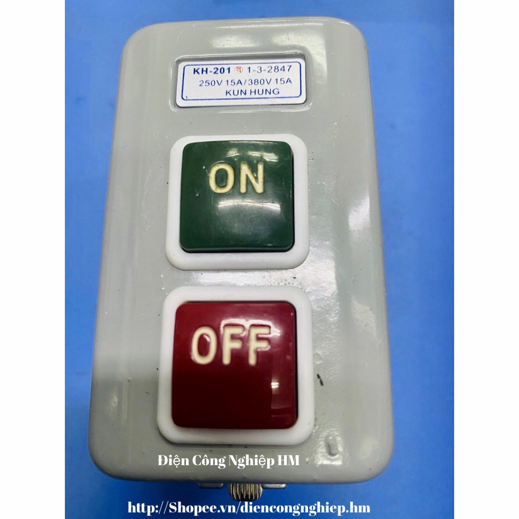 Nút Ấn Nhấn Giữ Bật Tắt KH-201, KH-305 KUN HUNG - Công Tắc ON/OFF Điều Khiển Thiết Bị, Động Cơ Điện