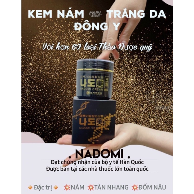 KEM NÁM NADOMI- THẦN DƯỢC XOÁ NÁM 80g