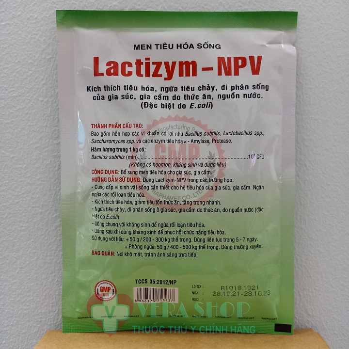 NAPHAVET LACTIZYM 100G - N.g.ừ.a tiêu chảy, E.coli, sưng phù đầu, phù mặt