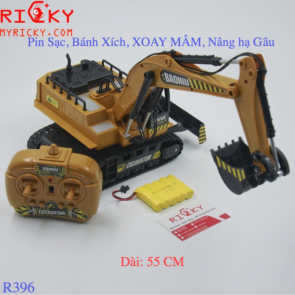 Máy múc điều khiển MÂM XOAY-SIZE ĐẠI pin sạc 8 kênh Cực Chất