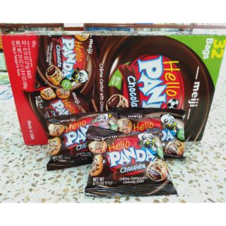 BÁNH GẤU NHÂN KEM CHOCOLATE MEIJI HELLO PANDA MỸ (32 GÓI)