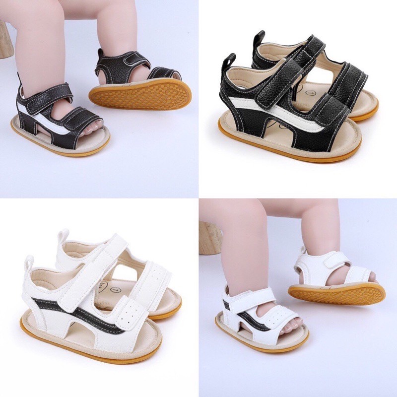 Giày sandal tập đi cho bé trai/gái đế cao su chống trơn trượt