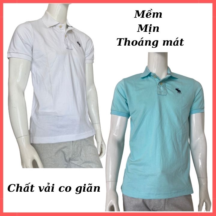  Áo thun cá sấu có cổ chất cotton 100% co giãn 4 chiều form hàng Xuất