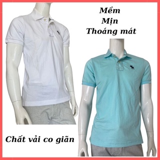  Áo thun cá sấu có cổ chất cotton 100% co giãn 4 chiều form hàng Xuất
