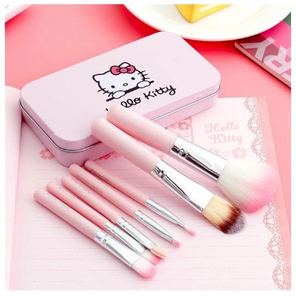 Bộ Cọ Trang Điểm Hello Kitty,makeup Xinh,Dụng Cụ Trang Điểm