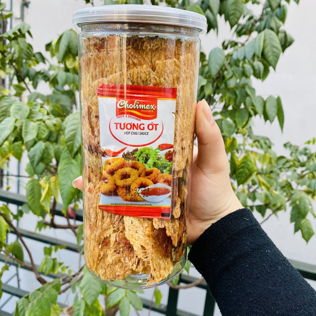 MỰC CÁN TẨM VỊ - 300gr Hũ Pet - Monmon Food - Đồ Ăn Vặt Hà Nội