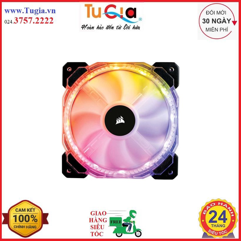 Quạt Tản Nhiệt Corsair HD 140 RGB LED - HỘP 2 FAN - with controller