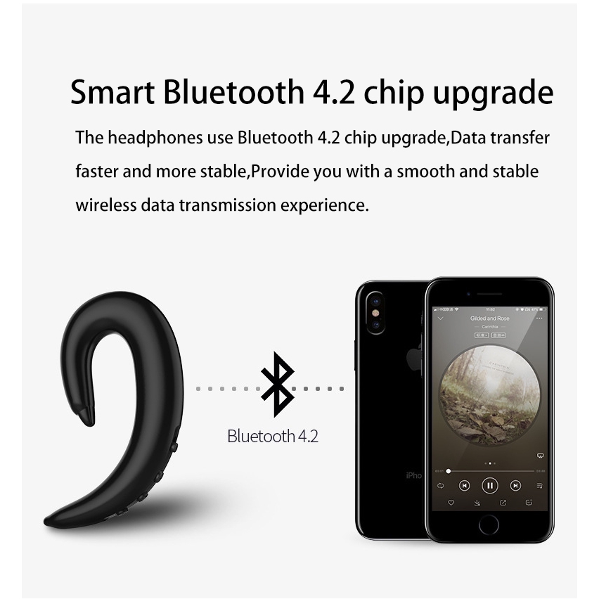 Tai Nghe Bluetooth S106 Dạng Móc Vành Tai Có Mic Tiện Lợi | BigBuy360 - bigbuy360.vn