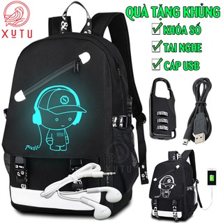 Balo nam nữ thời trang đi học đi chơi phát sáng Xutustore TẶNG - Cặp đi học HOT nhất 2021