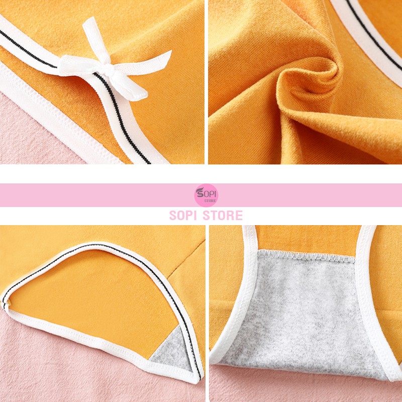 Quần lót nữ cotton cao cấp viền trắng đen, quần lót cotton kháng khuẩn QLH80 - Sopi Store | BigBuy360 - bigbuy360.vn