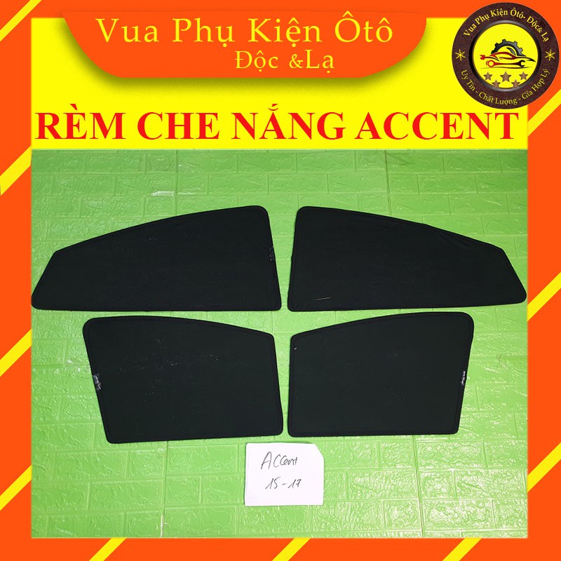 Rèm che nắng theo xe ACCENT 2015-2017, 2018-2020 - Bộ 4 tấm dính nam châm hàng loại 1