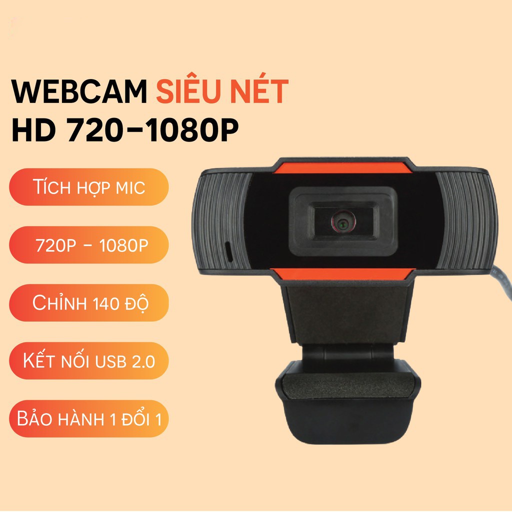 Webcam Máy Tính - Camera Full HD 720 - 1080Hp hỗ trợ học trực tuyến