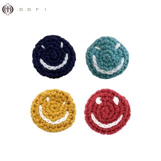DDFI - IG Wool Knit Smiley Hairpin Brooch Two Uses Cute Bangs Clip Side Clip Korea Pin C5B08