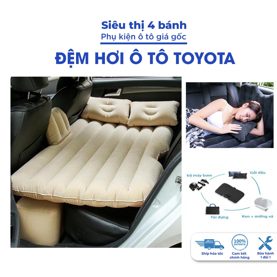 Đệm hơi ô tô 4 5 7 chỗ Toyota Vios Corolla Cross Altis Innova Camry, nệm hơi ô tô, đệm xe hơi chân rời cao cấp