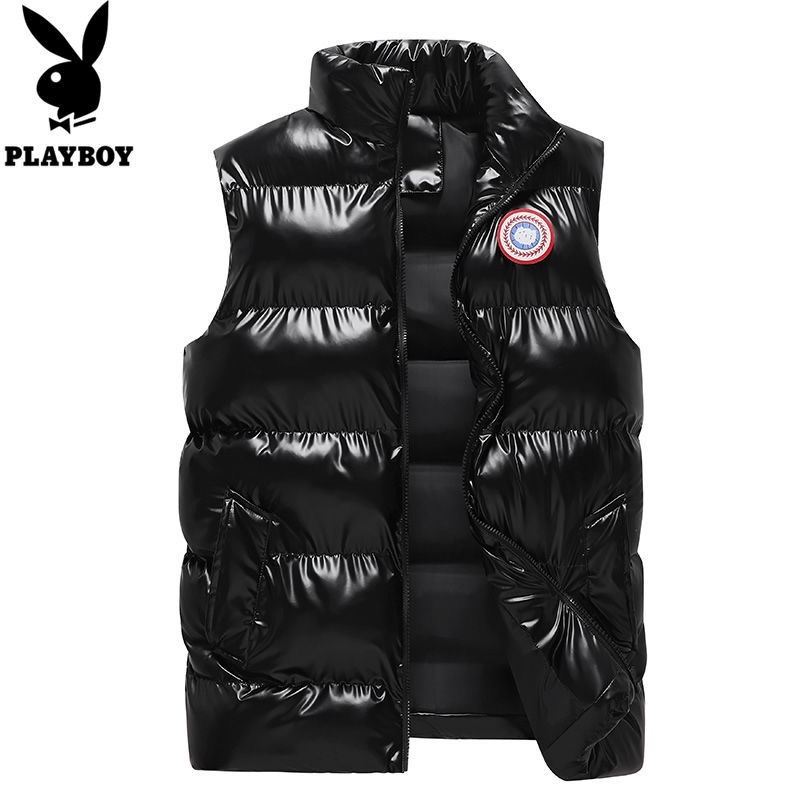 Áo khoác phao sát nách cổ đứng chất Cotton giữ ấm cho nam giới