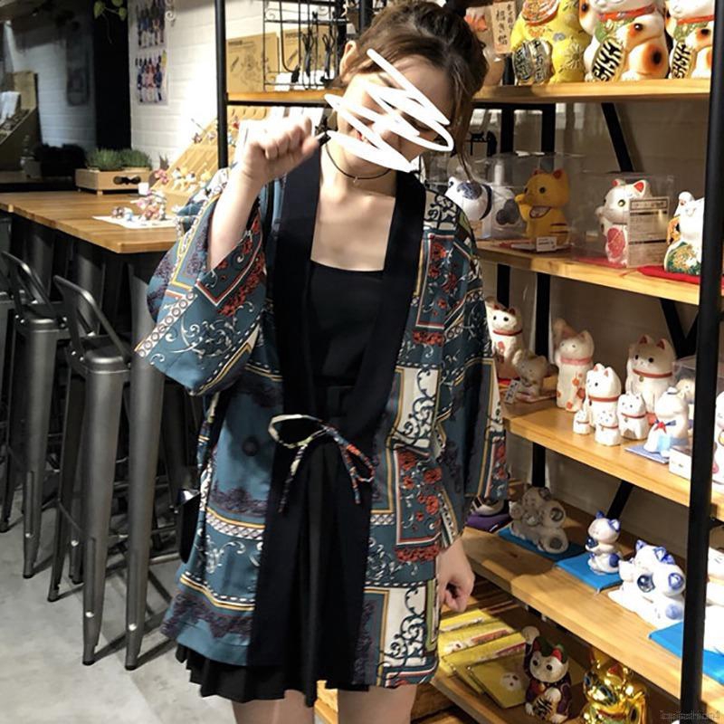 Áo khoác Kimono họa tiết hoa phối ren phong cách quyến rũ dành cho nữ | BigBuy360 - bigbuy360.vn