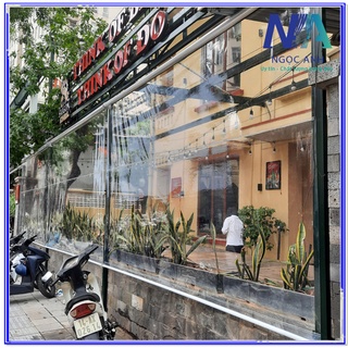 Rèm cuốn chắn mưa | rèm khổ lớn chắn gió | mành nhựa ban công