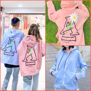 Áo Khoác Hoodie HOA CÚC CHỮ A Form Rộng - CUTE ZOO