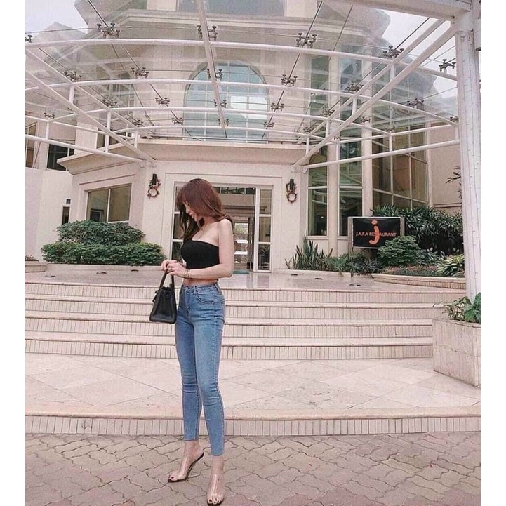 Guốc mica cao gót đế xuồng, gót trong suốt 12cm