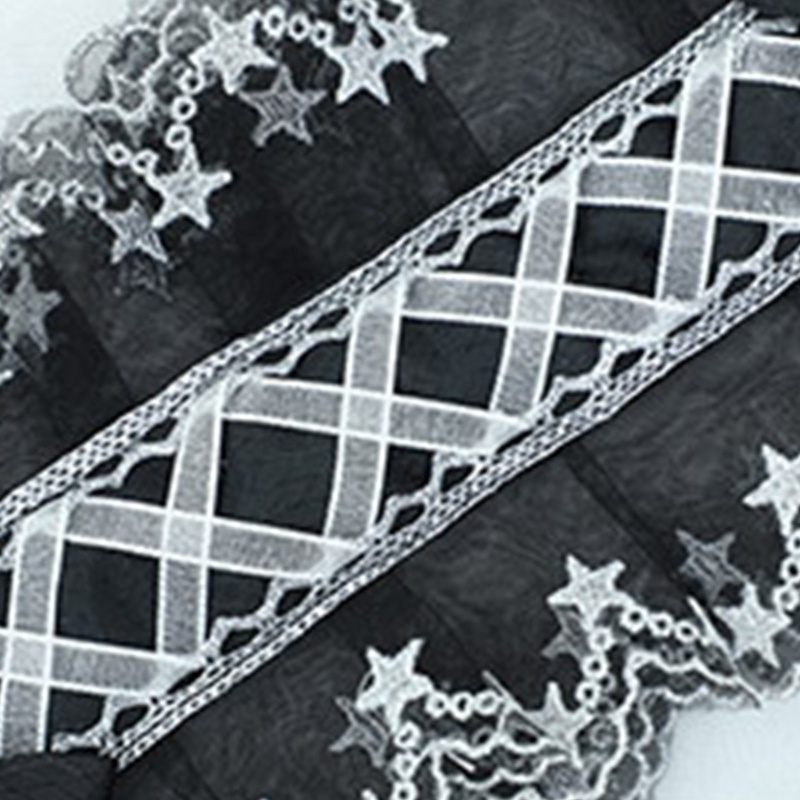 Cài Tóc Phối Ren Tua Rua Phong Cách Lolita Xinh Xắn