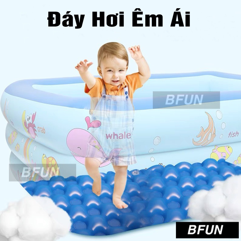 Hồ Bơi Cho Bé 3 TẦNG (Nhiều SIZE) Loại Dày - Phao Bơi Cho Bé, Bể Bơi Khủng Lồ Dành Cho Người Lớn Và Trẻ Em BFUN