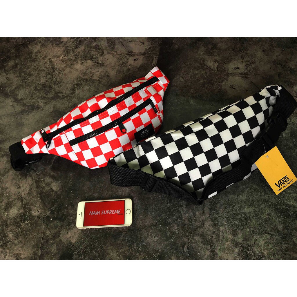 ⚡️ (Ảnh thật ) Túi bao tử Vans Wrad Cross Body Pack Checkerboard - Vải xịn mịn - Full Tag