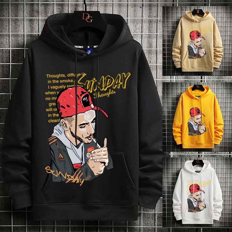 Áo khoác hoodie tay dài phong cách Hàn Quốc cho cặp đôi