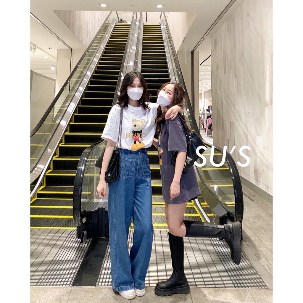 Áo thun in hình gấu kèm chữ BOEA BOEA A2179 SUSTORE