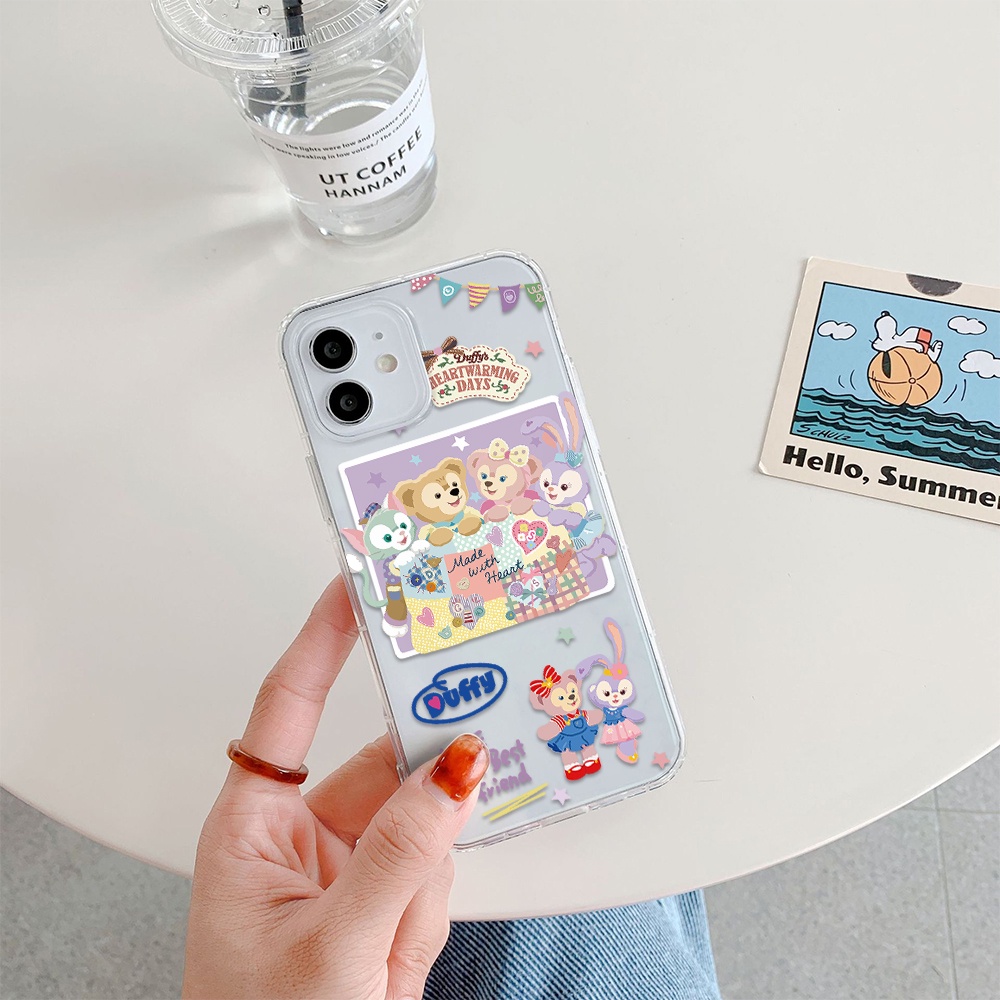 DISNEY Ốp Điện Thoại Tpu Dẻo Hình Gấu Duffy Cho iPhone 11 12 13 pro max XS X XR XSMax 7 8 6 6s plus 5 4 SE 2020