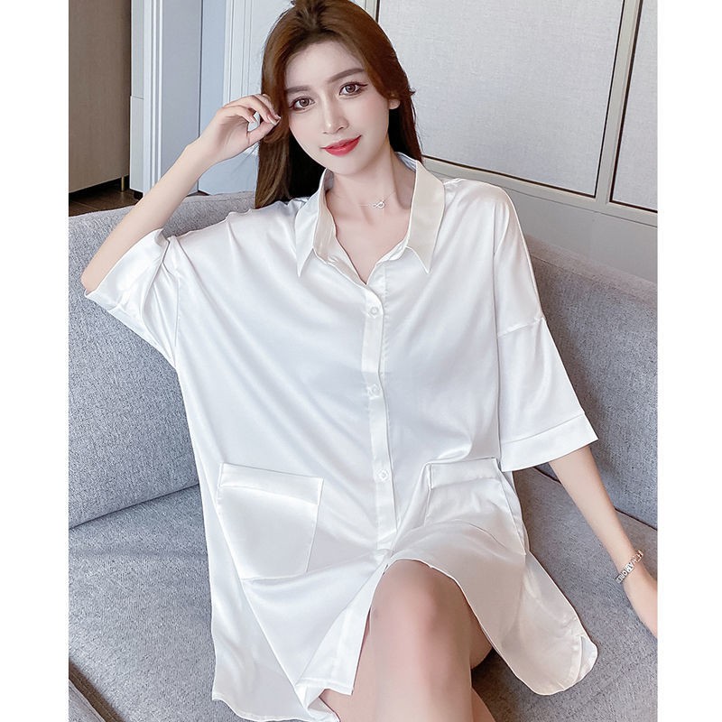 đồ ngủ Lụa Lạnh Mỏng Dáng Dài 2021 Thời Trang Xuân Hè Quyến Rũ Cho Nữ # 646 | BigBuy360 - bigbuy360.vn