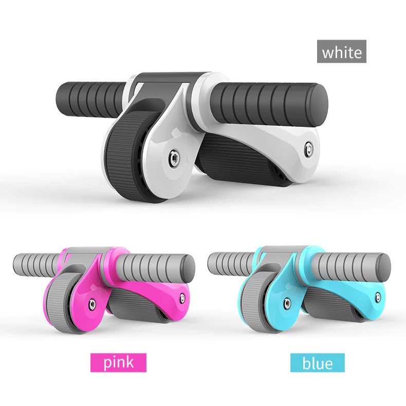 Con lăn tập cơ bụng Gym Roller  Tặng thảm lót  Con lăn tập bụng 2 bánh gập gọn được | Màu ngẫu nhiên