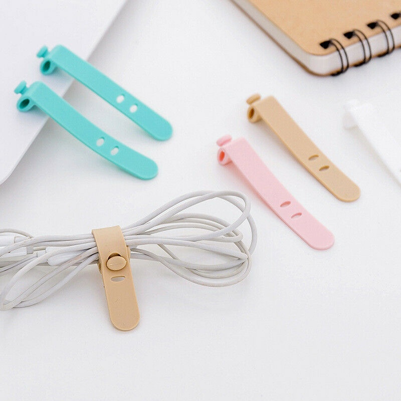 Bộ 4 Giá Đỡ Quấn Dây Cáp/Tai Nghe/Dây Cáp USB Bằng Silicon Tiện Dụng