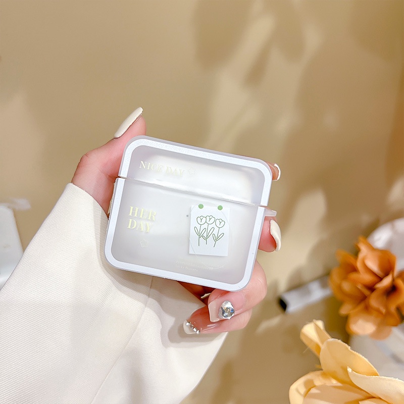 Vỏ Bọc Hộp Sạc Tai Nghe Airpods Pro 2 / 3Rd Generation Bằng tpu Silicone Hình Vuông Kiểu Dáng Đơn Giản