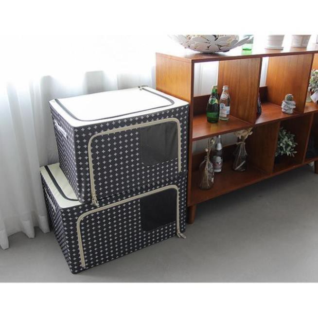 TÚI ĐỰNG QUẦN ÁO KHUNG THÉP - HỘP ĐỰNG QUẦN ÁO 66L- LIVING BOX HÀNG VIỆT NAM XUẤT KHẨU