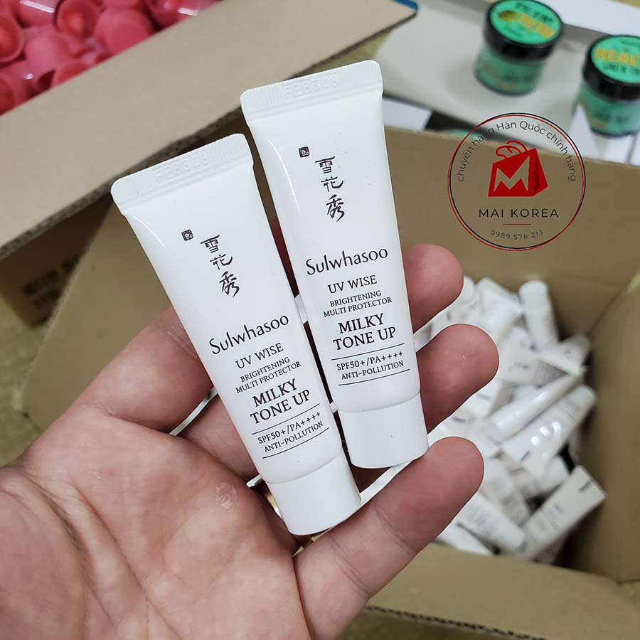 Kem chống nắng SULWHASOO trắng da nâng tone MILKY TONE UP 10ml