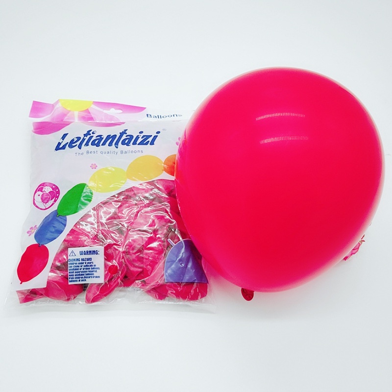 Sỉ 100 bóng bay cao su 10 inch 30cm màu hồng đậm HH881