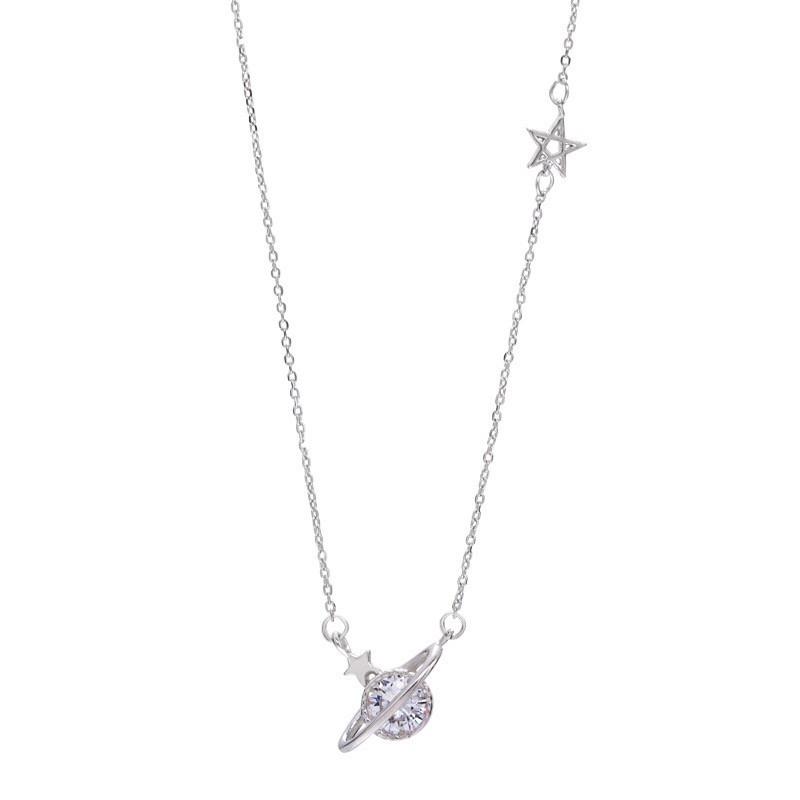 Dây Chuyền MG STUDIO Mặt Hình Sao Thổ Đính Đá Chất Liệu Bạc Sterling 925 | BigBuy360 - bigbuy360.vn
