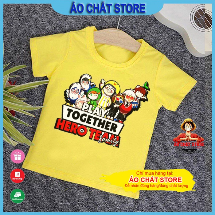 Áo Play Together Hero Team nhiều màu cho bé trai bé gái siêu đẹp MC50