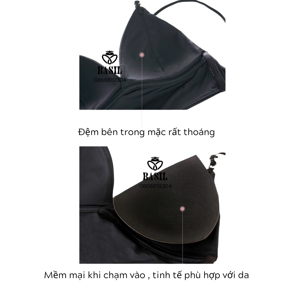 Áo lót SS04 Basil nữ Bralette trơn hở lưng đệm mỏng mềm nhẹ