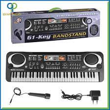 Đàn piano 61 phím kèm micro giúp bé học tập,luyện thanh nhạc,tập hát,chơi nhạc giải trí ( tặng 4 pin AA-1.5V)