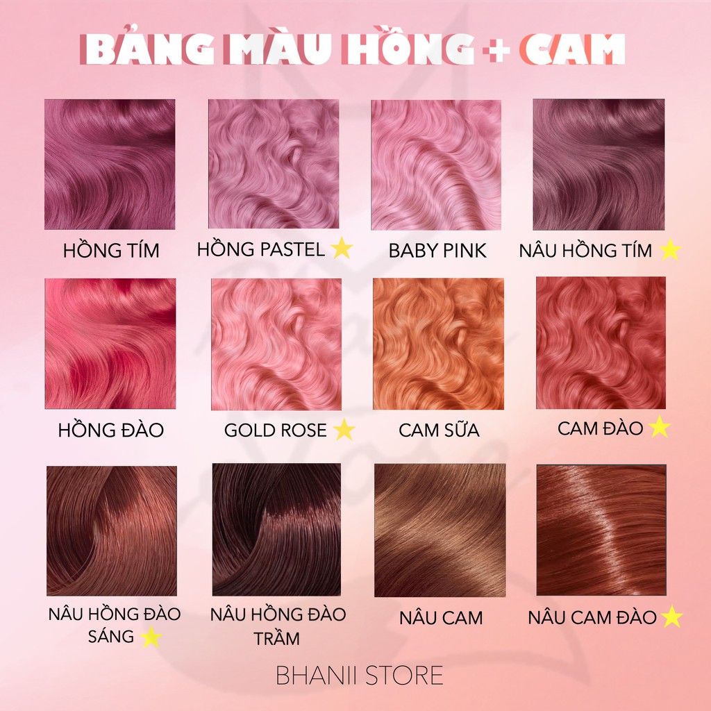 Thuốc nhuộm tóc Hồng Pastel bhanii store